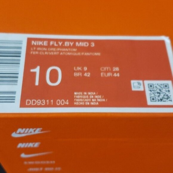 New Nike Mens Fly By Mid 3 Basketball Gray Sneakers Size 10 Athletic Lightweight - Picture 10 of 10